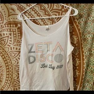 ZTA disco bid day tank
